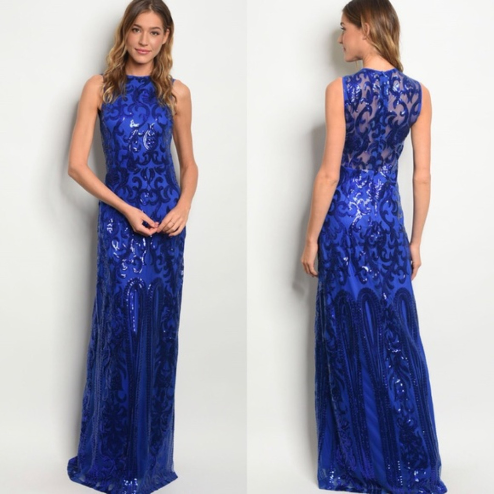 Royal Blue full length gown